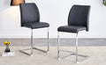 A Set Of Two Chairs With Silver Plated Metal Legs. Small Size, Suitable For Select Groups, Suitable For Dining Room, Kitchen, Terrace And Guest Office Chairs Set Of 2 Silver Metal