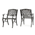 Phoenix Arm Chair Set Of 2 Bronze Aluminium