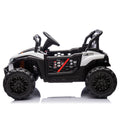 24V Kids Ride On Utv,Electric Toy For Kids W Parents Remote Control,Four Wheel Suspension,Low Start,Adjustable Speed,Multimedia Player,Early Education,Bluetooth,Rear Storage Space For Kids Aged 3 .