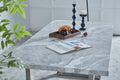 Elegant Luxurious Faux Marble Mdf Dinning Table For 6 Or 8, Rectangular 70.9