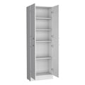 Pantry Cabinet Coahoma, Kitchen, White White Particle Board Engineered Wood