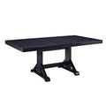 Classic Extendable Trestle Dining Table Antique Black Black Mdf