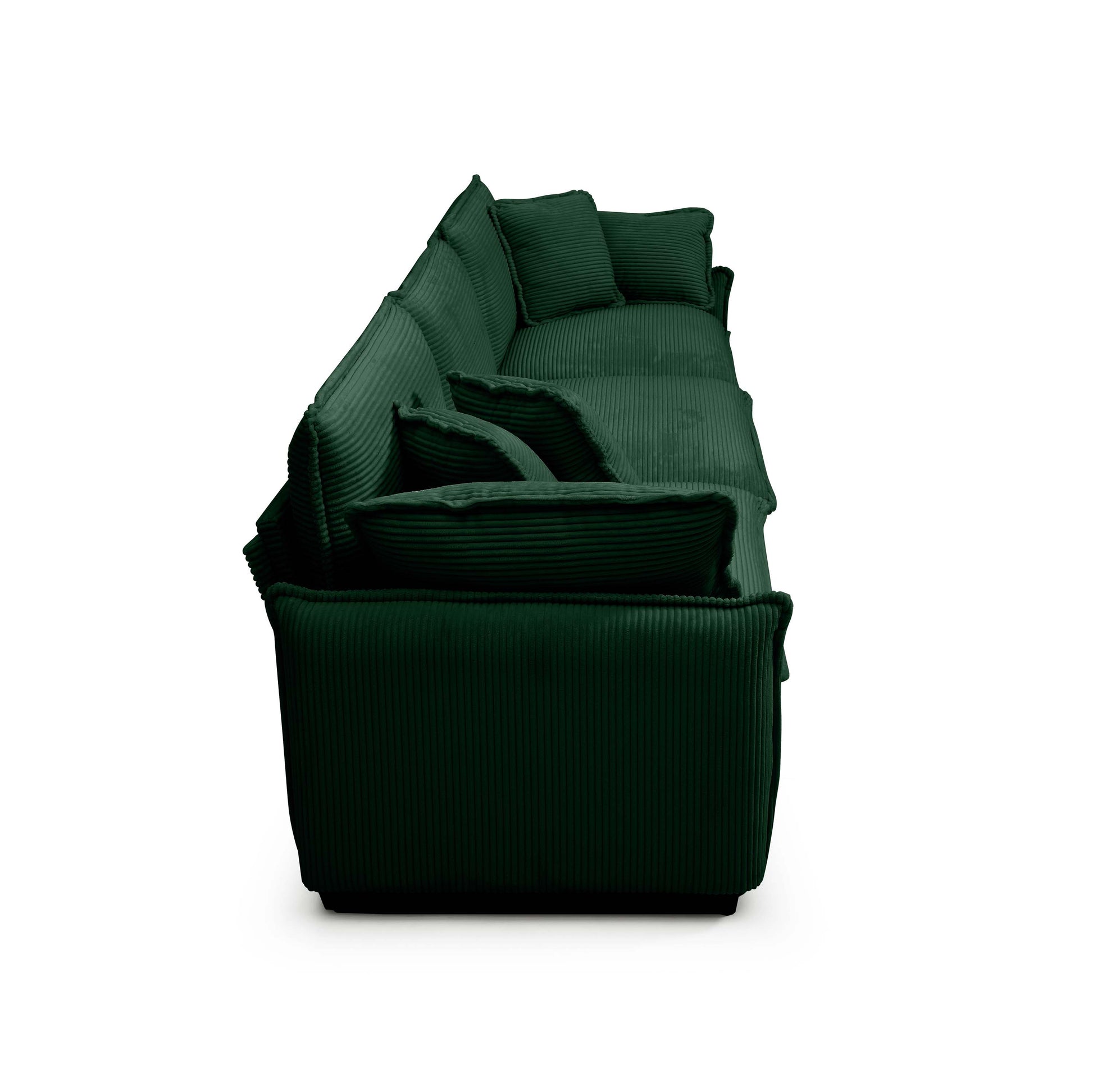 Mid Century Modern Sofa Set Of Two, One 3 Seater Sofa And One Single Seat Sofa With 2 Arm Pillows And 4 Throw Pillows,2 Pieces Sofa Set For Living Room,Green Corduroy Fabric Green Corduroy 4 Seat