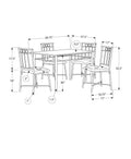 Dining Table Set, 5Pcs Set, Small, 40