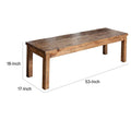 Old Style Wood Bench, Brown Brown Wood