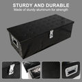 30 Inch Tool Box Underbody Flatbox Truck Car Outdoor Trailer Pickup,Rv Storage Organizer,Underbed Tools Chest Box W Side Handle And Lock Keys,Black Aluminum 5 Bar Tread 30.1