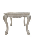 Dresden End Table, Bone White Finish Lv01692 White Wood