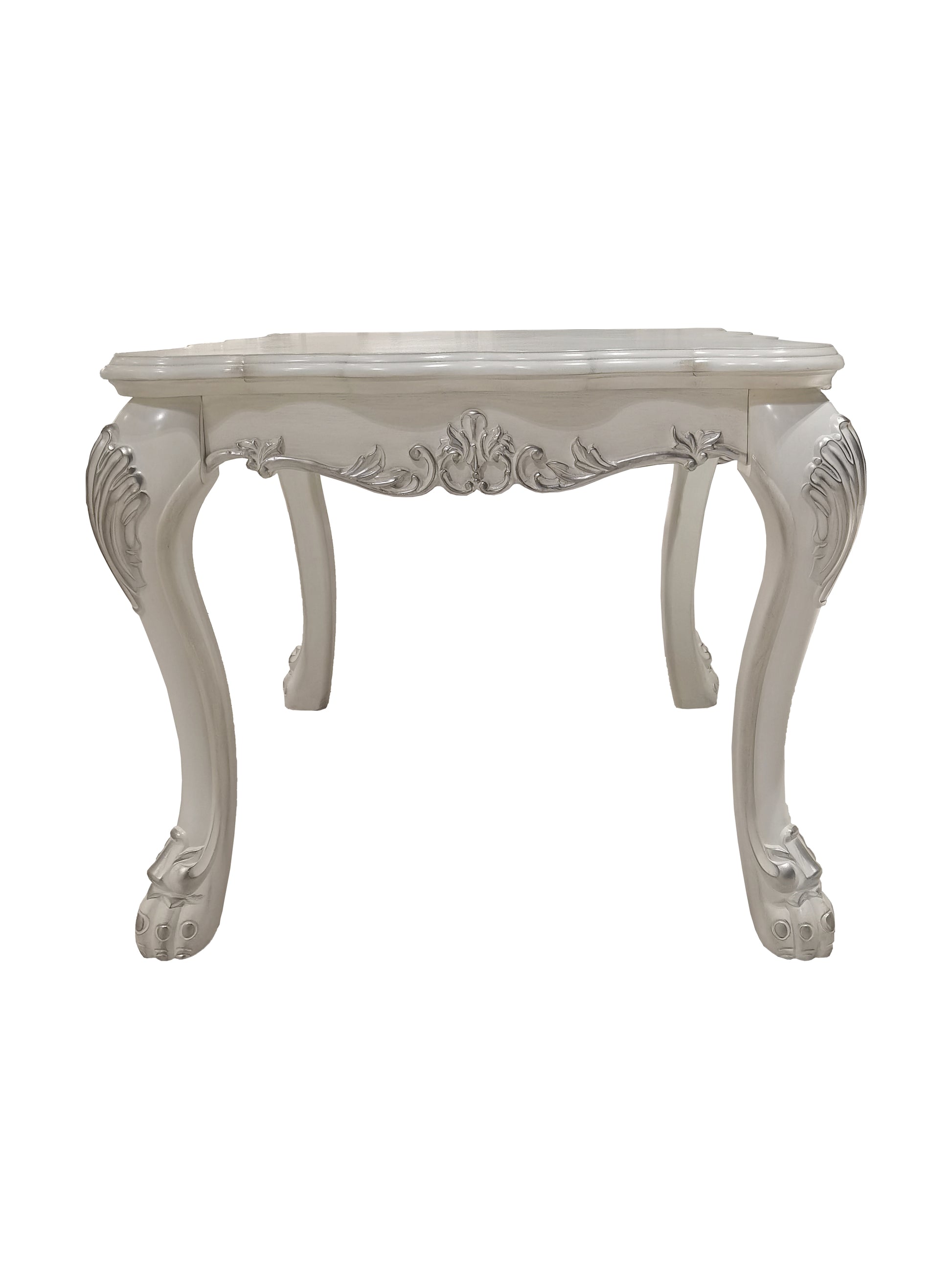 Dresden End Table, Bone White Finish Lv01692 White Wood