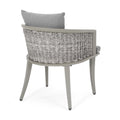 Pebble Chair Grey Pe Rattan Iron Waterproof Fabric