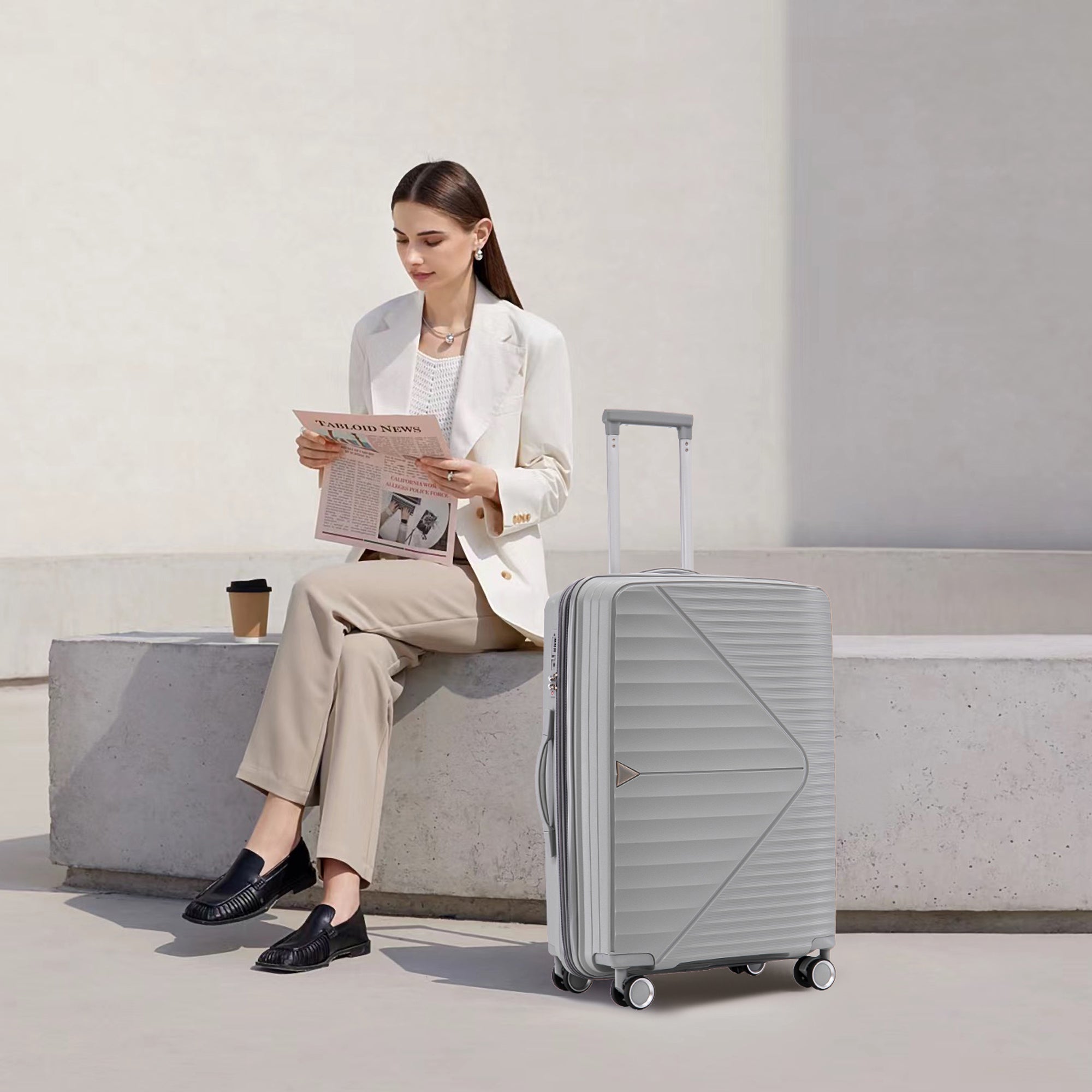 Pp Luggage Sets 3 Piece 20 24 28 , Expandable Carry On Luggage With Ts