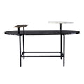 Arcklid Faux Marble Cocktail Table W Storage Black Iron