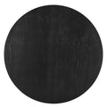 7Pc Modern Round Table Black Finish W Lazy Susan Wooden Contemporary 6X Side Chair Upholstered Seat Dining Room Wooden Fabric Wood Furniture Wood Wood Black Seats 6 Wood Dining Room 60 Inches Contemporary,Modern Pedestal Round Dining Table With Chair