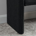 Bedroom Storage Stool, Linen Fabric Storage Stool, Large Storage Space,44.48 Inches, Can Be Used For Bed End, Living Room, Entrance, Black Black Linen