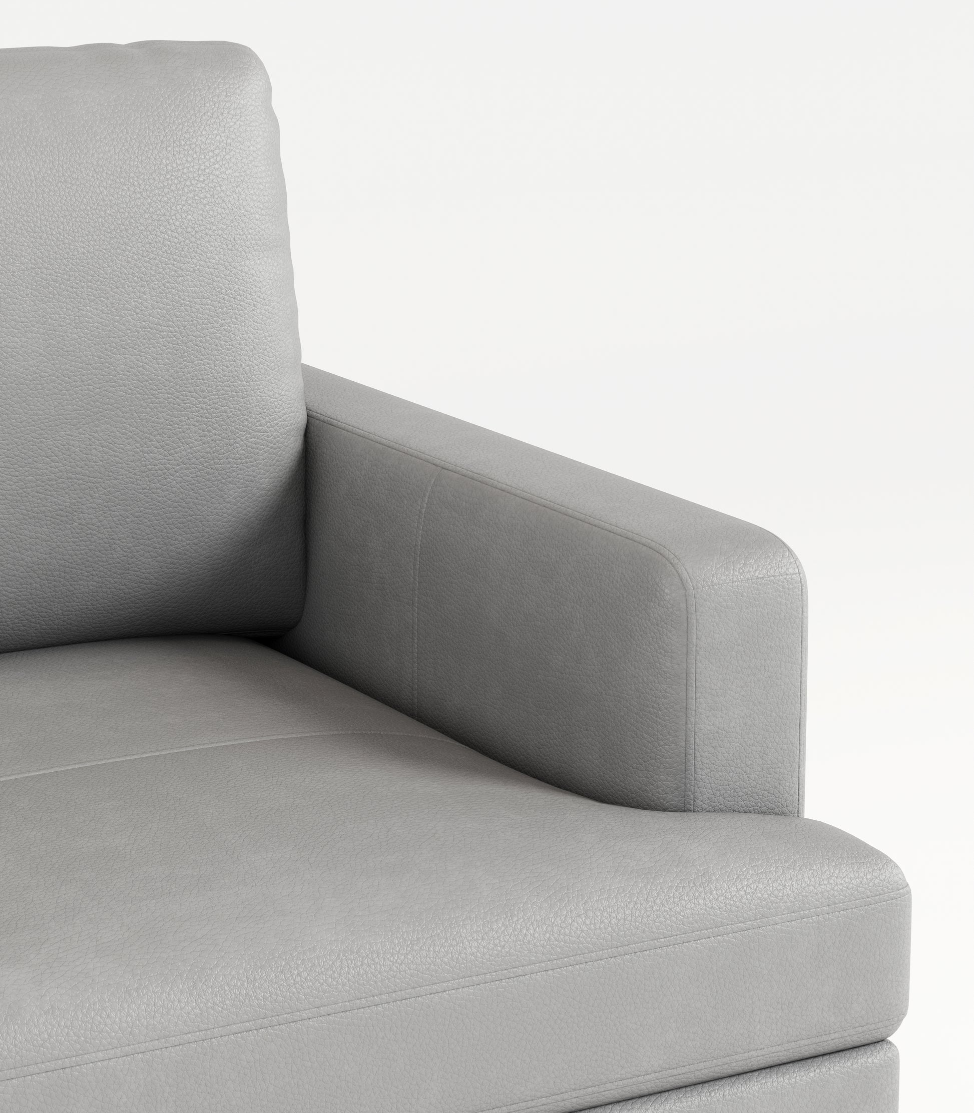 77" Gray Luxury Genuine Leather Match Contemporary Sofa With Usb And Type C Charger,3 Seats Comfy Coach For Living Room Home Office Gray Wood Primary Living Space American Design Foam Genuine Leather 3 Seat