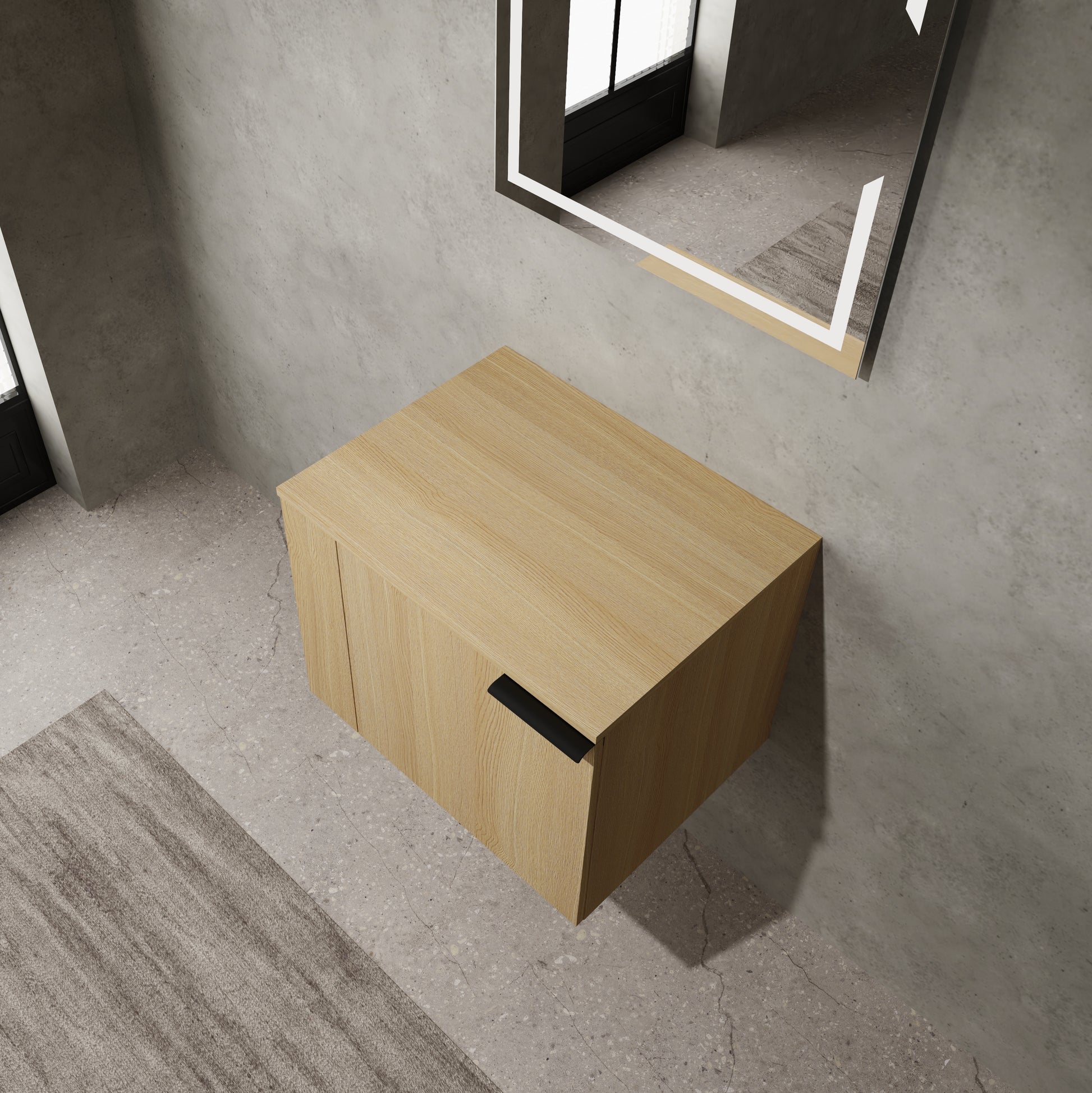 24 "Bathroom Vanity Sink Combo For Big Space,Modern Bathroom Cabinet Cabinet Combination, Bathroom Sink Cabinet Set Without Sink, Oak Composable Oak Bathroom American Design Engineered Wood