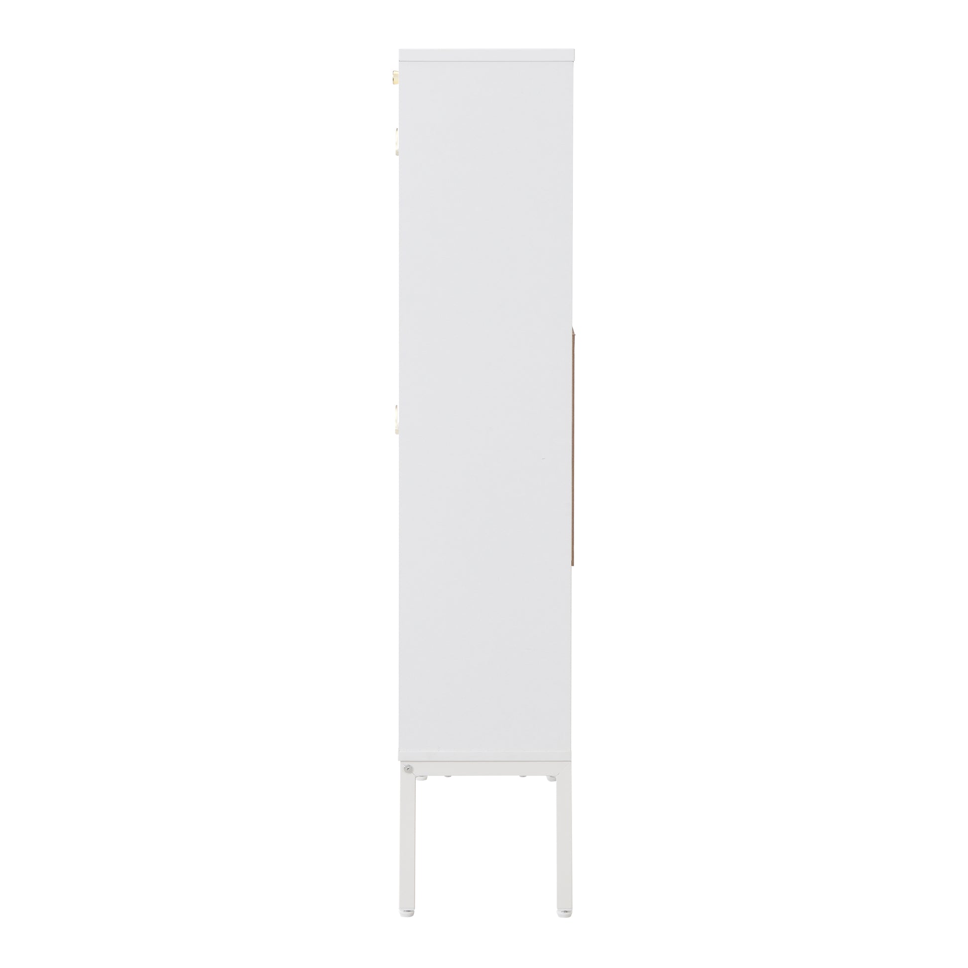 16 Pair Large Shoe Storage Cabinet White Flute Antique White Mdf Metal