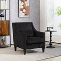 Coolmore Modern Accent Chair,Upholstered Armchair With Scooped Arms For Bedroom,Apartment,Studio,Office,Waiting Room Black Corduroy Black Primary Living Space Foam Corduroy