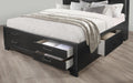 Civic Grey Queen Bed Gray Solid Wood Mdf