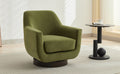 U Shaped Fully Assembled Swivel Chair Velvet Accent Chair Armchair Round Barrel Chair For Living Room Bedroom, Green Green Velvet