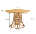 Wood Table & Chair Set For Modern Living Spaces,One Table,Four Chairs Set Wood Wood Fabric