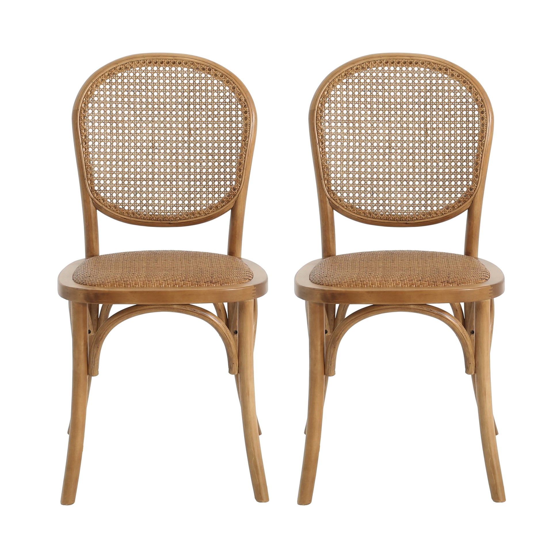 Dining Chairs Set Of 2 Birch Wood Light Brown Brown Dining Room Foam Dry Clean Antique Dining Chairs Birch Set Of 2 Wood Rattan