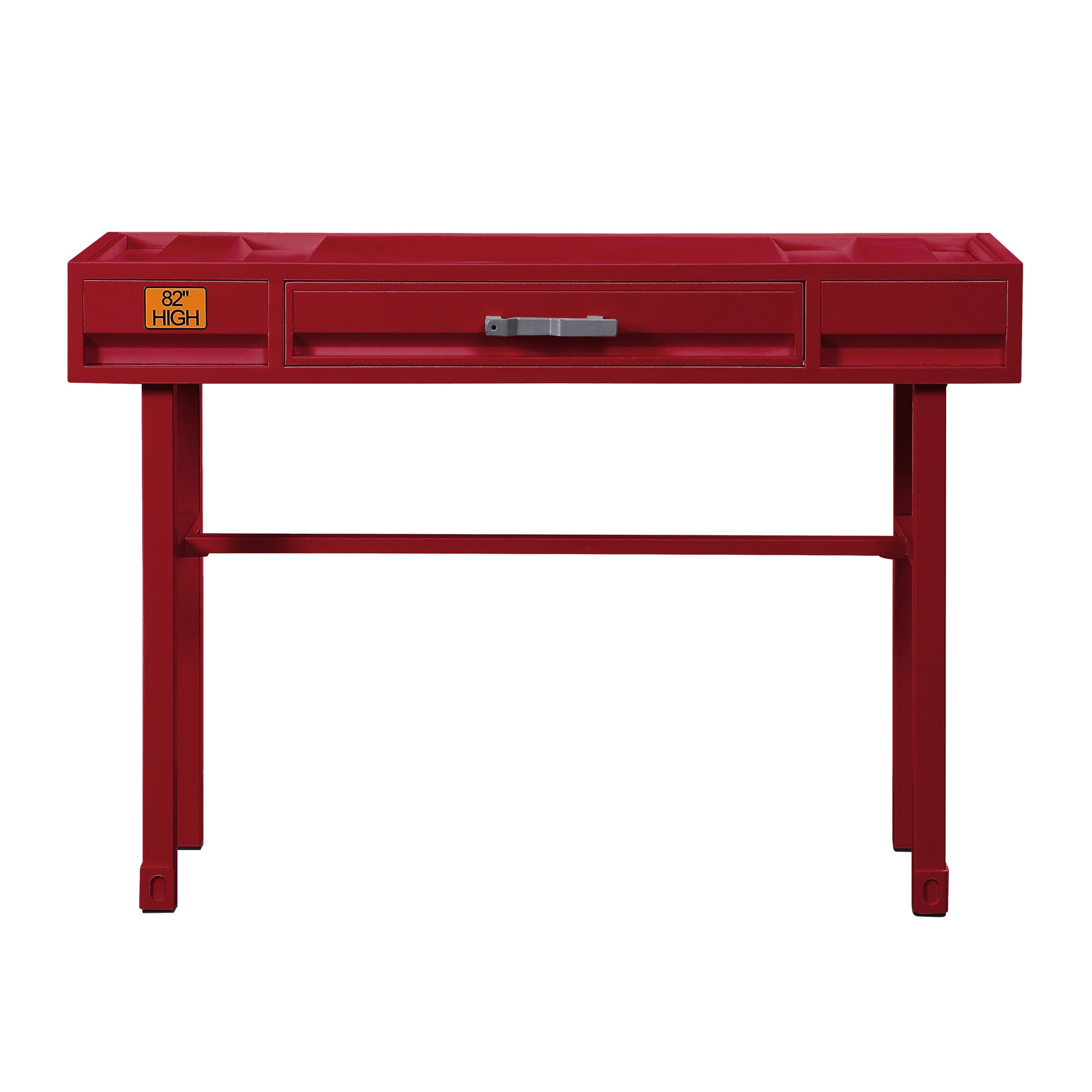 Red Vanity Desk With 1 Drawer Red 1 Drawer Bedroom Metal