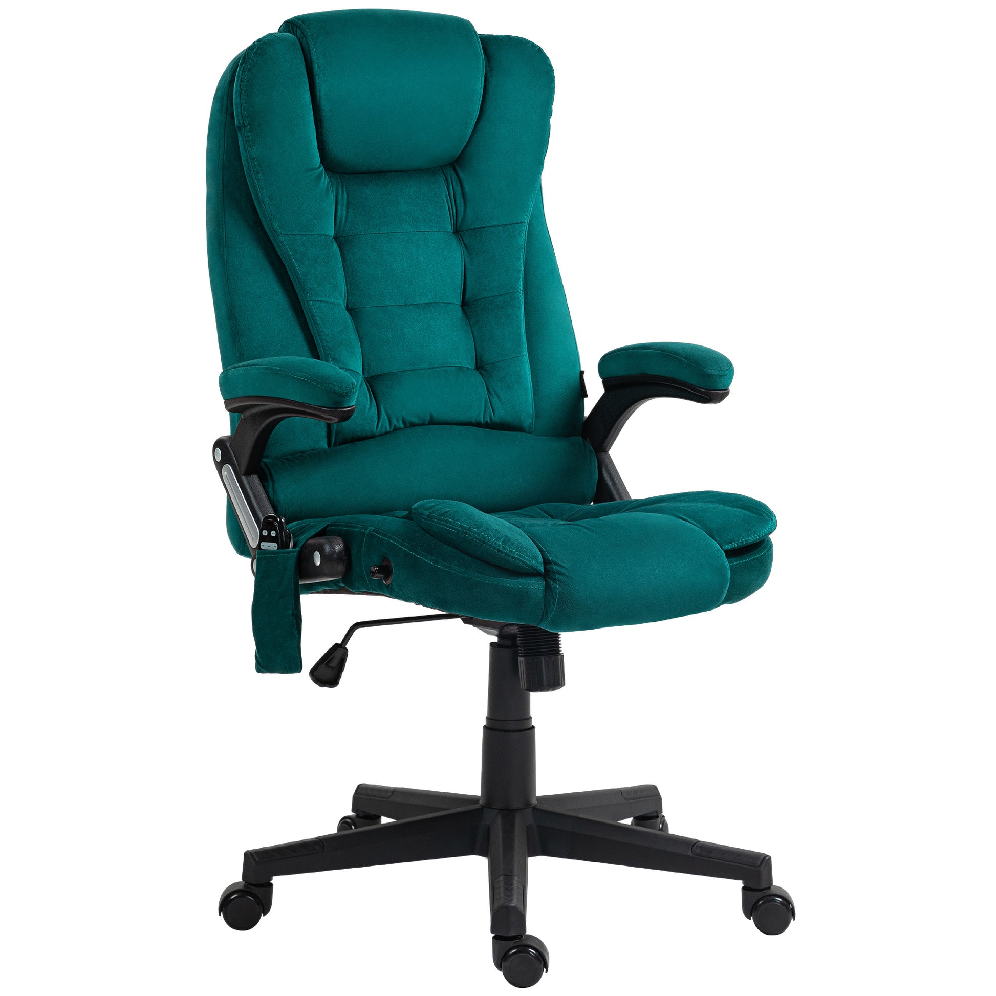 Homcom 6 Point Vibrating Massage Office Chair With Heat, Velvet High B Homcom 6 Point Vibrating Massage Office Chair With Heat, Velvet High B