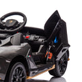 12V Kids Ride On Car W Parents Remote Control,Licensed Lamborghini Aventador Xago,Hydraulic Pressure Door,Slow Start,Early Education,Bluetooth,Adjustable Volume,Mp3,Usb,Led Lights For Kids Aged 2 4. Black 50 99 Lbs Polypropylene