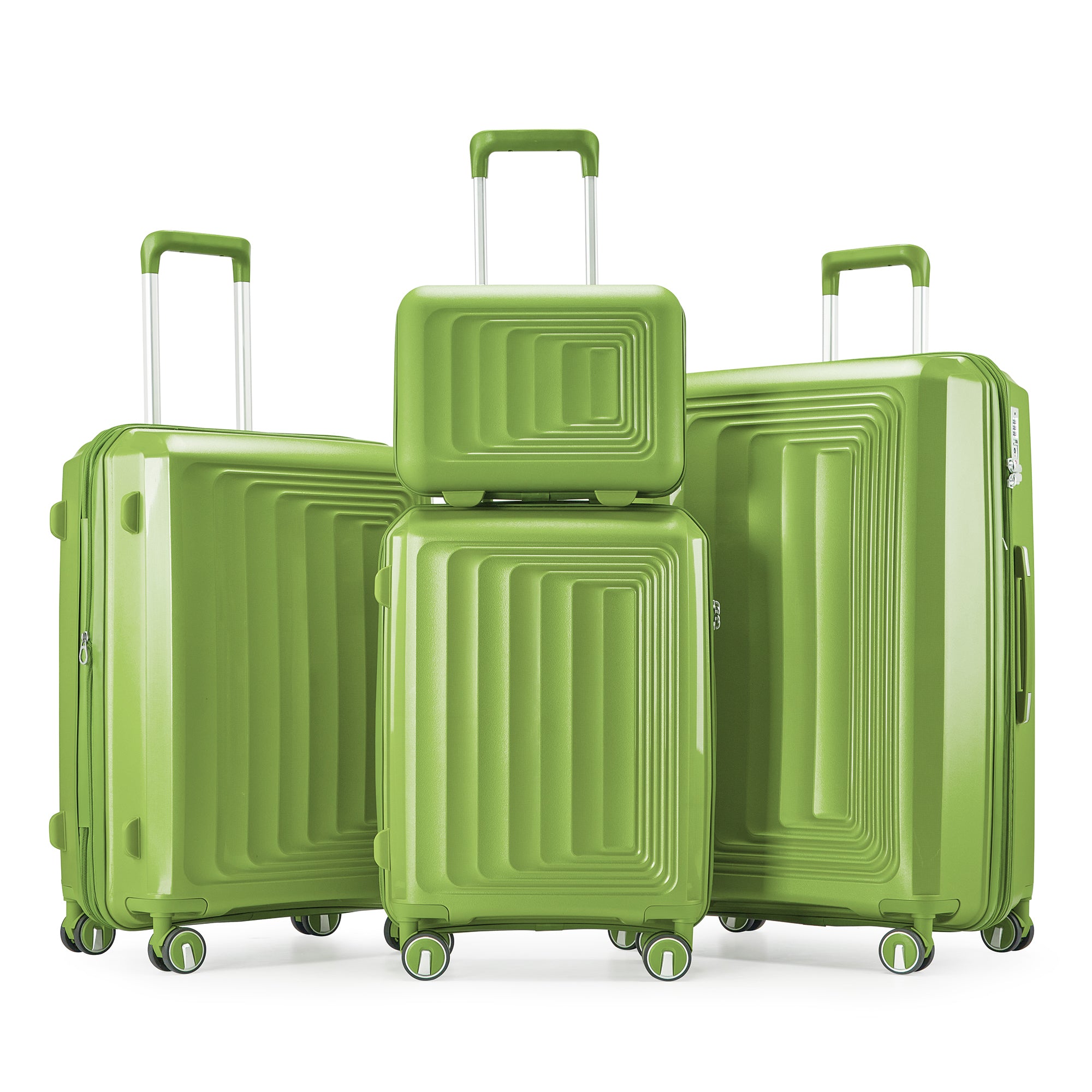 Luggage 4 Piece Sets 14 20 24 28 , Hard Shell Lightweight Tsa Lock Car