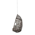 Los Alamitos Hanging Chair With 8Ft Chain Grey Pe Rattan Iron Waterproof Fabric