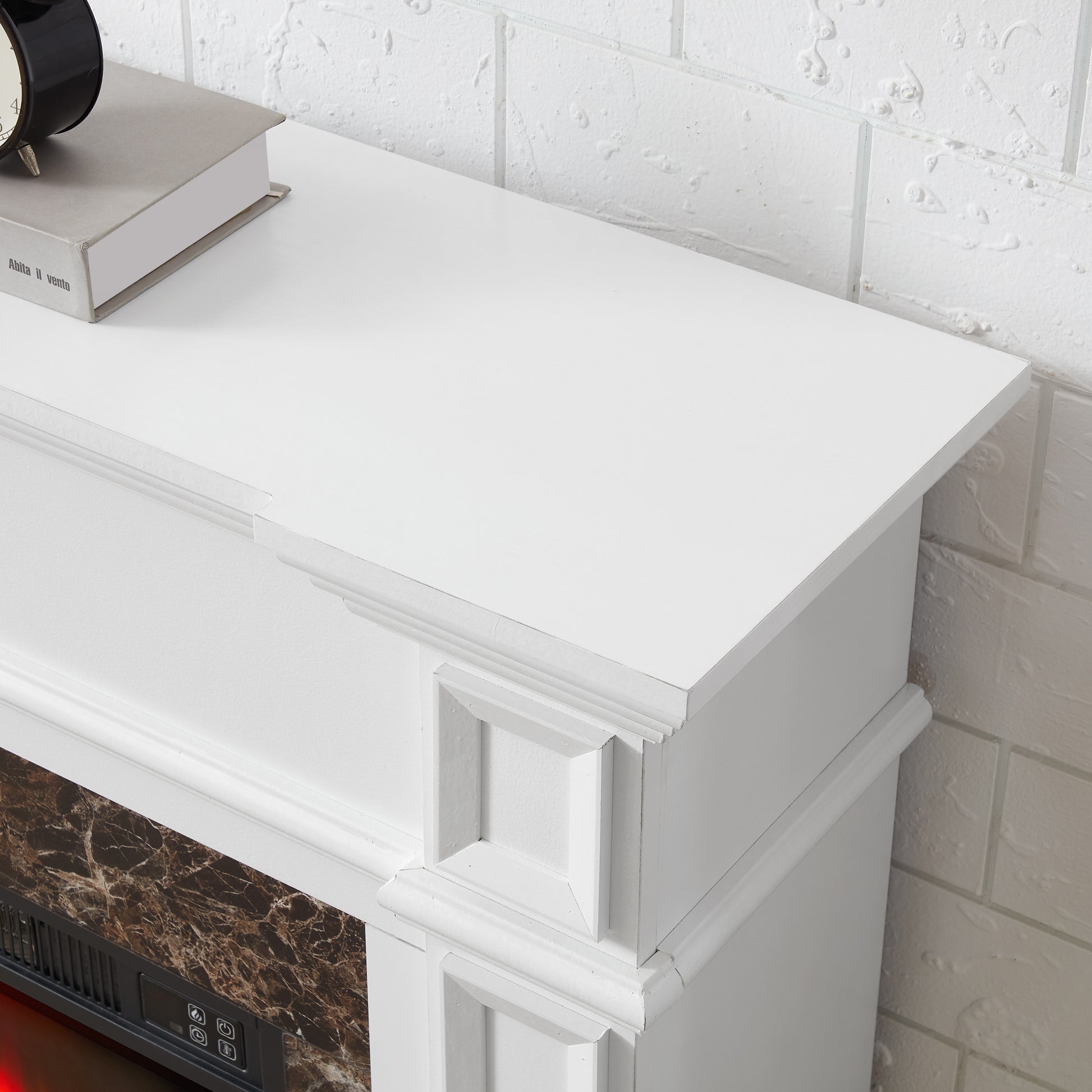 Only Mantel Not Included 23" Fireplace White, 45.6"W*11.8"D*40"H White Mdf