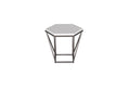 Corvus End Table With Marble Top Hexagon White White Marble