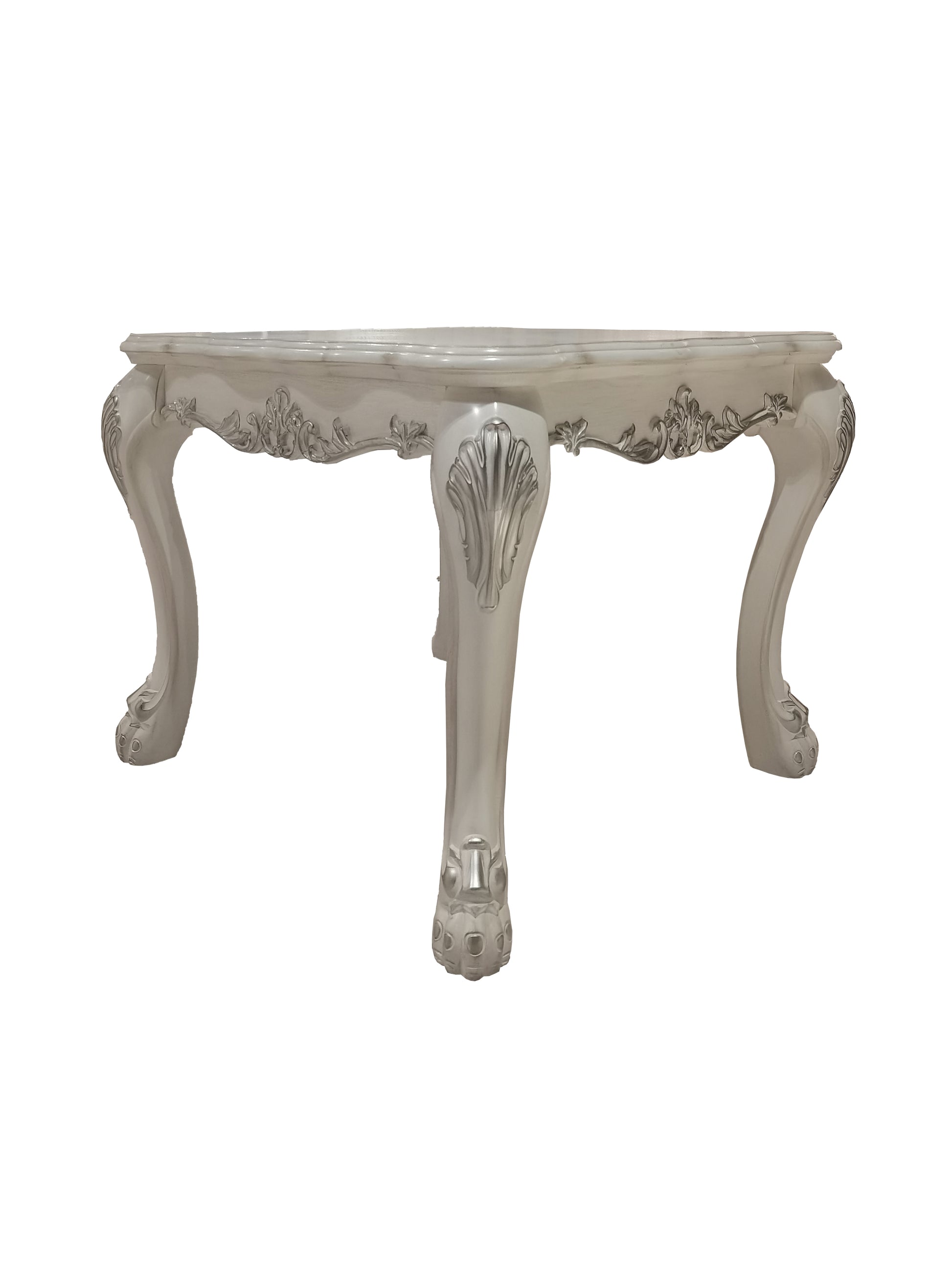 Dresden End Table, Bone White Finish Lv01692 White Wood