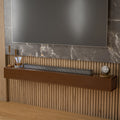 60'' Fireplace Mantel Wooden Wall Mounted Floating Shelf 8