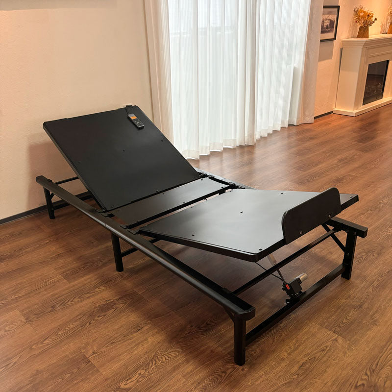 Adjustable Bed Frame,Twin Xl Size 2 Motor Design, Independent Head And Foot Incline, Zero Gravity, Tv And Head Tilt Presets, 450 Lbs Capacity Twin Xl Black Iron Bedroom American Design Bed Frame