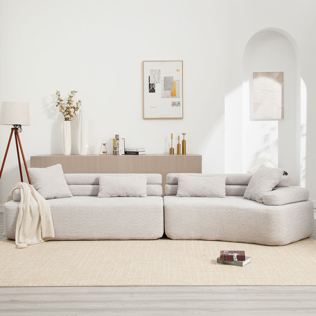 Unique Modeling Design,Upholstered Indoor Furniture,Foam Filled Sleeper Sofa Bed For Living Room,Bedroom,3 Colors Light Gray Primary Living Space Modern Foam Polyester 4 Seat