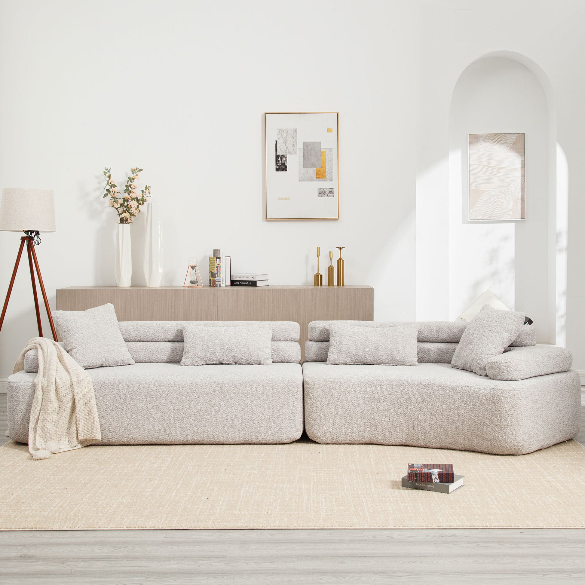 Unique Modeling Design,Upholstered Indoor Furniture,Foam Filled Sleeper Sofa Bed For Living Room,Bedroom,3 Colors Light Gray Primary Living Space Modern Foam Polyester 4 Seat