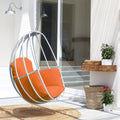 Hanging Egg Chairhammock Swing Chair With Hanging Kit,Orange Orange Rust Resistant Frame Garden & Outdoor Modern Aluminium