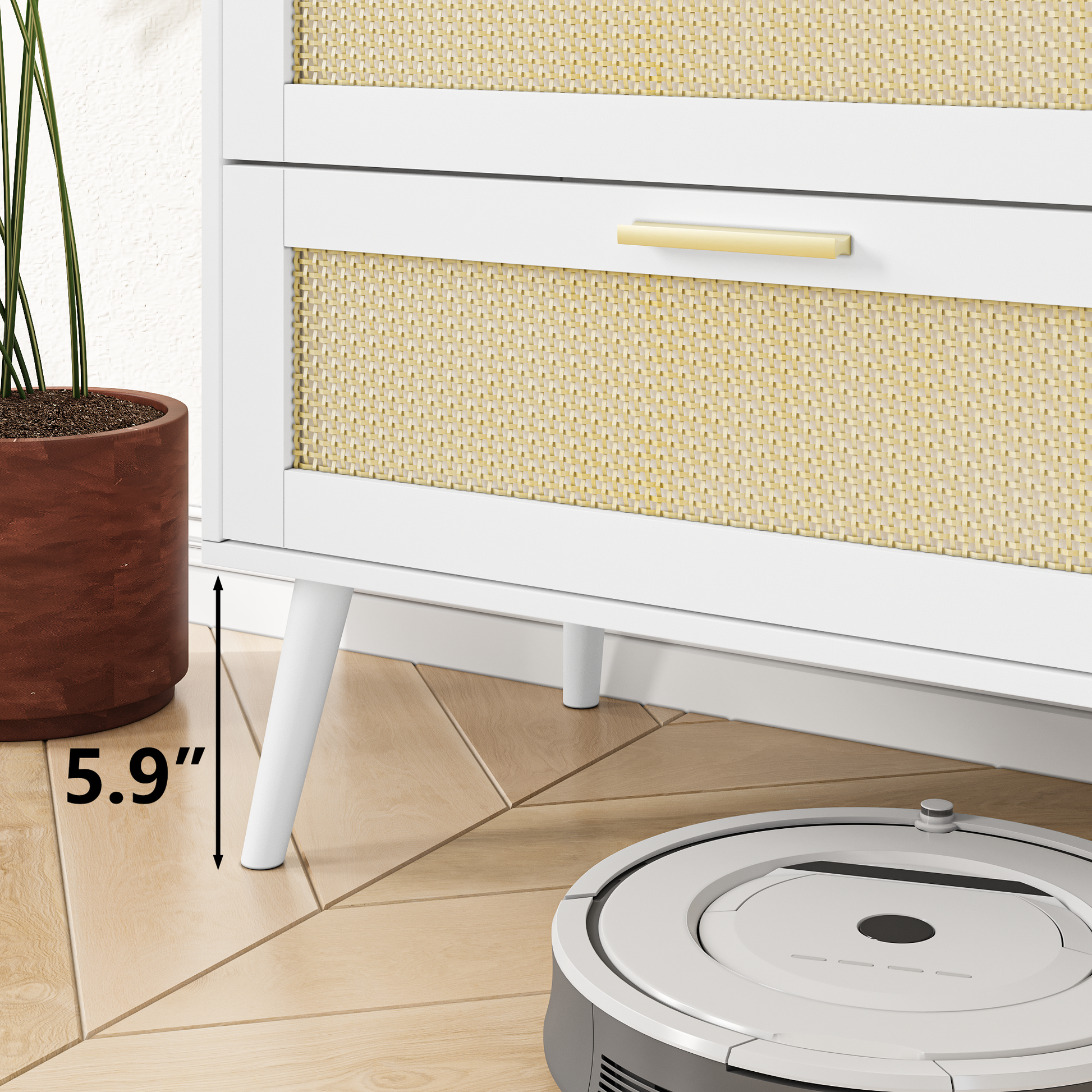 White Rattan 6 Drawers Chest Of Dressers For Bedroom Modern 6 Drawer D White Rattan 6 Drawers Chest Of Dressers For Bedroom Modern 6 Drawer D