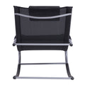 Outsunny Zero Gravity Rocking Chair Outdoor Chaise Lounge Chair Recliner Rocker With Detachable Pillow And Durable Weather Fighting Fabric For Patio, Deck, Pool, Black Black Steel