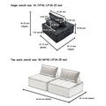 Versatile 4 Module Sofa With Adjustable Backrests And Customizable Configuration Chenille Black Sofa Black Chenille 4 Seat