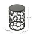 Side Table - Grey Black Metal