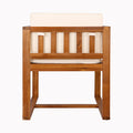 Patio Dining Chairs Set Of 2 Teak Beige Acacia Wood