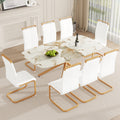 Large Modern Minimalist Rectangular Dining Table With 0.39 