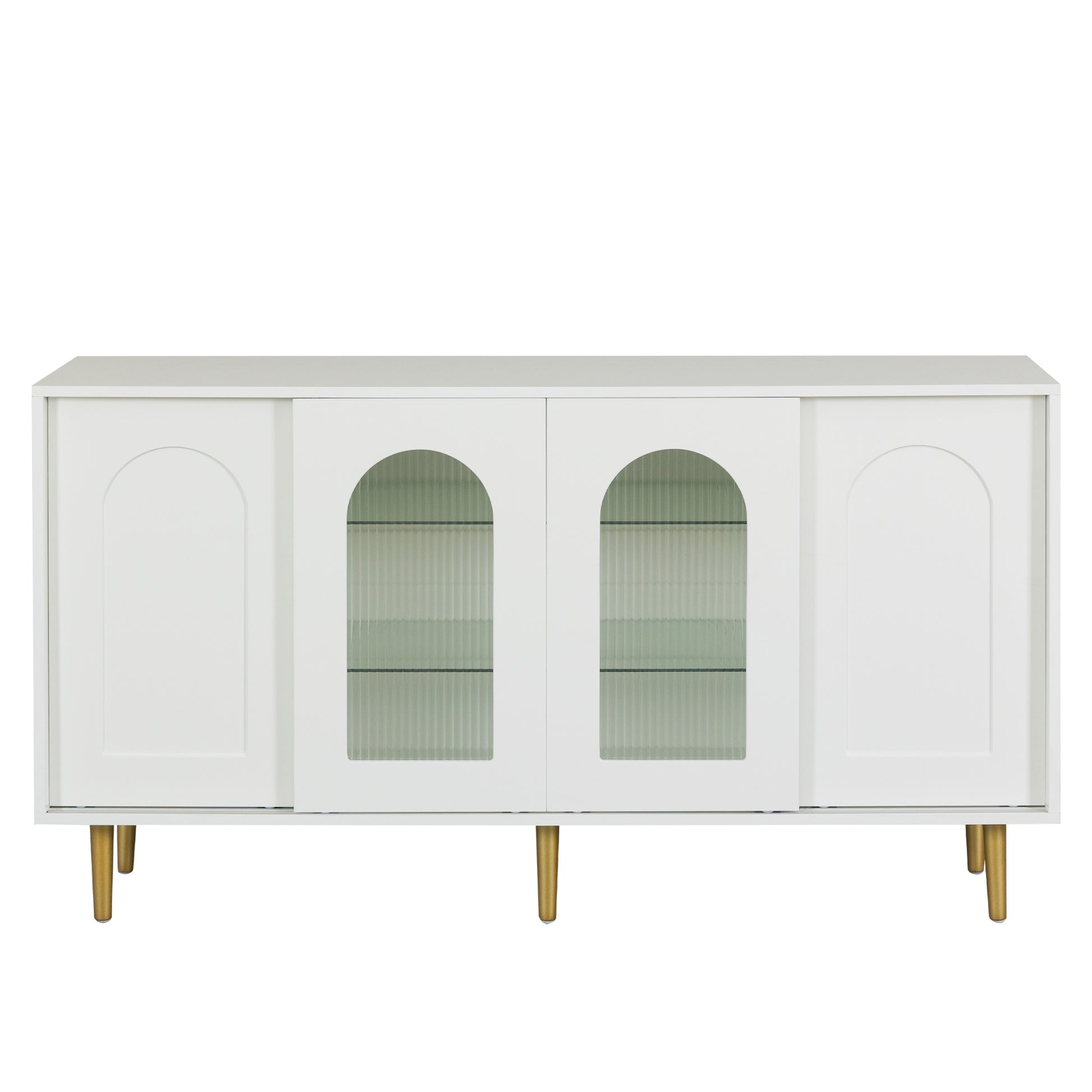 Dresser Drawer Cabinet,Bar Cabinet,Lockers,Sideboard,Buffet Sideboard,Buffet Service Desk,Storagecabinet,Changhong Glass Sliding Door, For Bedroom, Living Room, Kitchen Corridor, Color: White 5 Or More Spaces Barn Door White Primary Living Space Glass