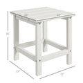 Outsunny Adirondack Side Table, Square Patio End Table, Weather Resistant 15