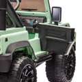 Licensed Land Rover Defender Volta 5008 24V Kids Ride On Car W Parents Control,2Wd,Four Wheel Suspension,Bluetooth,Mp3,Music,Adjustable Volume,Power Display,Led Lights,Speeds 1.86 3.11Mph For Kids 3 7 Green Polypropylene