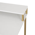 Techni Mobili Industrial Writing Desk, Gold Gold Computer Desk Office Modern Rectangular Rectangular Engineered Wood