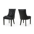 Cheney Dining Chair Kd Mp2 Set Of 2 Black Microfiber