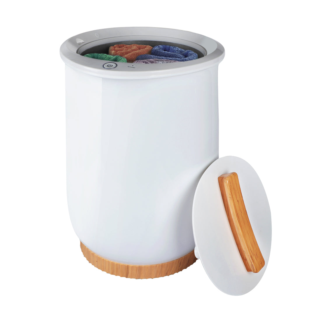 Towel Warmers, Luxury Bucket Towel Warmers, Large Towel Warmers For The Bathroom, Fits Up To 2 Oversized Towels, Bathrobes, Blankets, Pjs And More. White Plastic